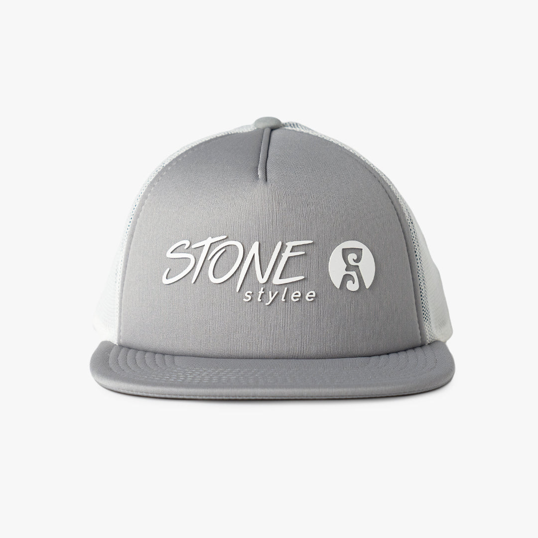 Script Lockup Trucker - grey Hats STONEstylee