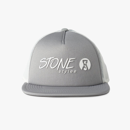 Script Lockup Trucker - grey Hats STONEstylee