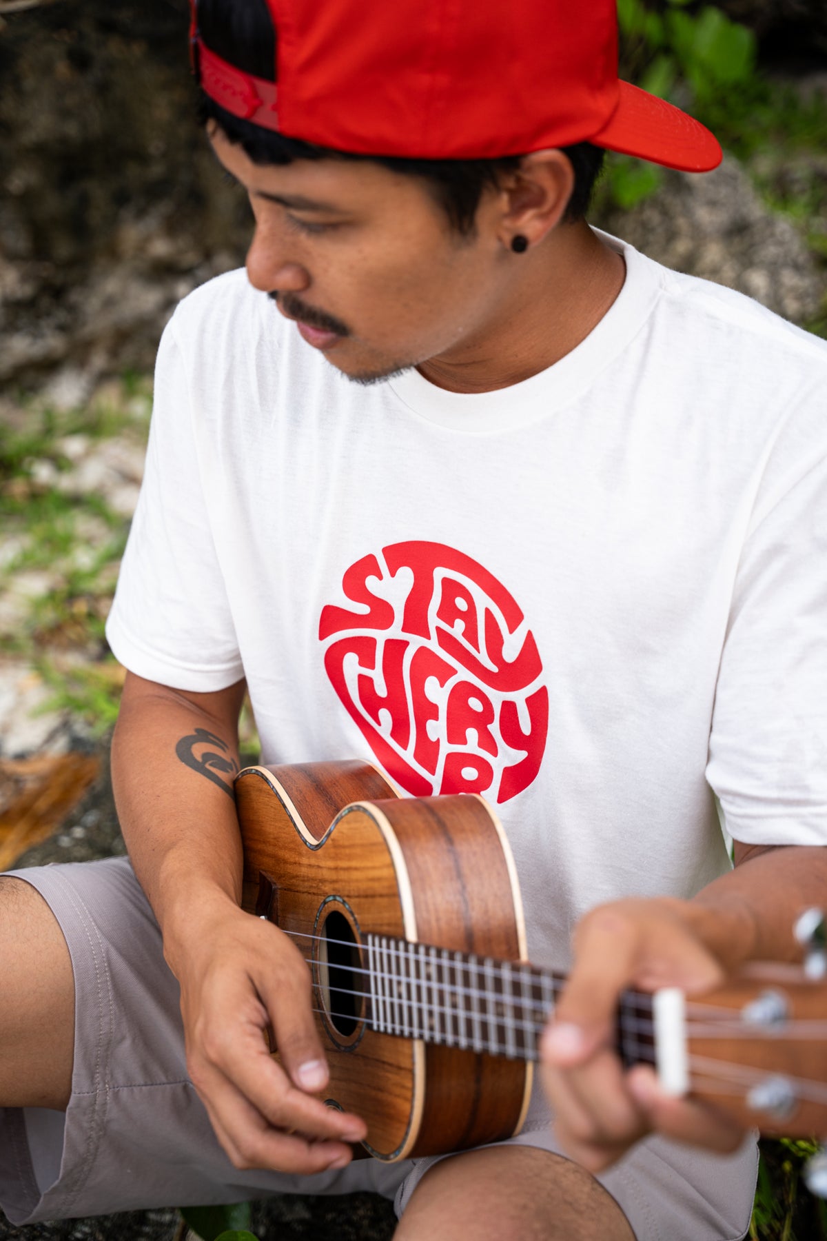 Stay Cherry Tee - sand shirts STONEstylee