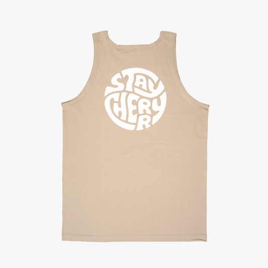 Stay Cherry Retro Tanks - sand shirts STONEstylee