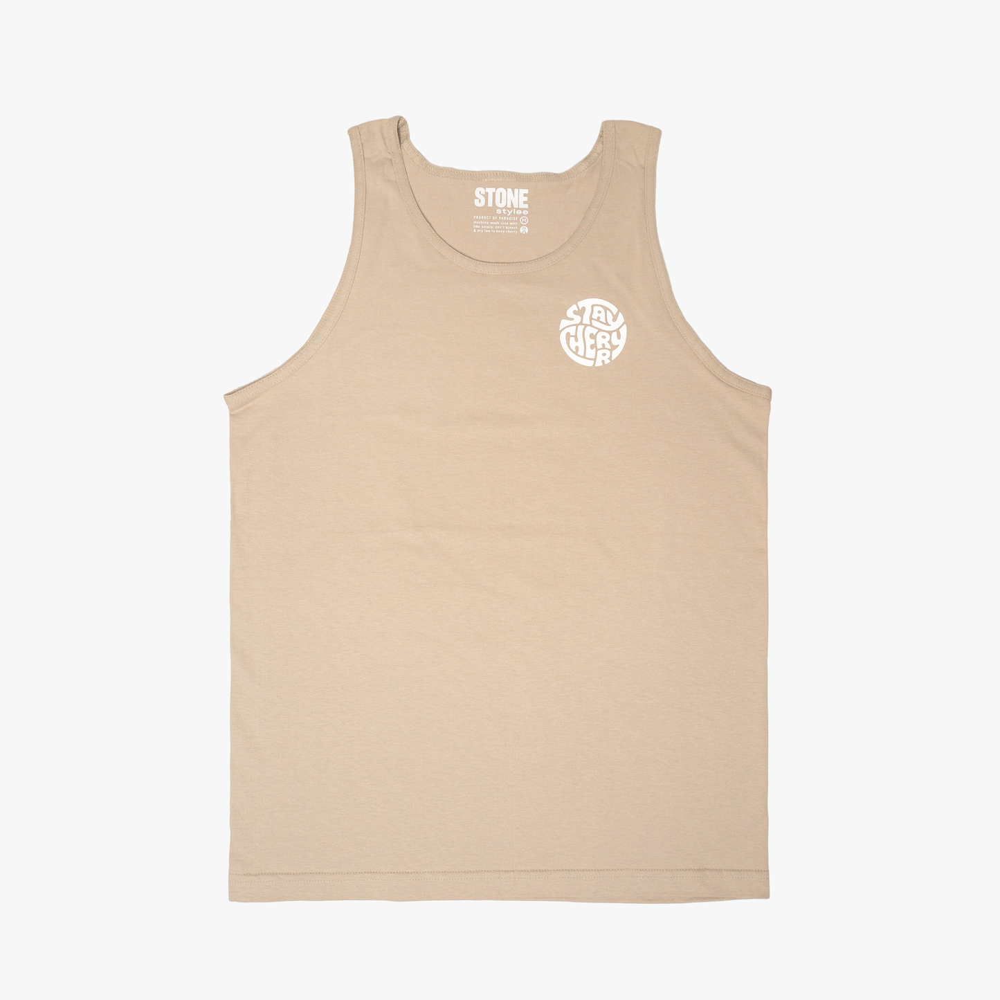 Stay Cherry Retro Tanks - sand shirts STONEstylee   