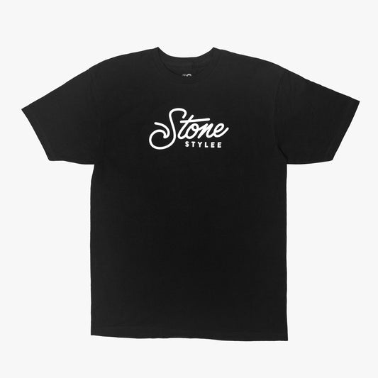 Wave Script Tee - black STONEstylee