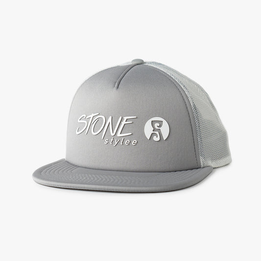 Script Lockup Trucker - grey Hats STONEstylee